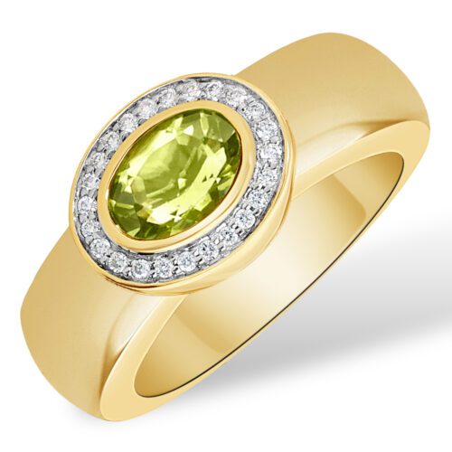 4 Krt GGD Ring 24-0.09 G SI/1-0.78 Peridot