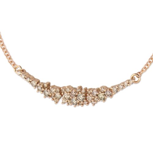 BRUSI, collier Brightfall, champagne diamant